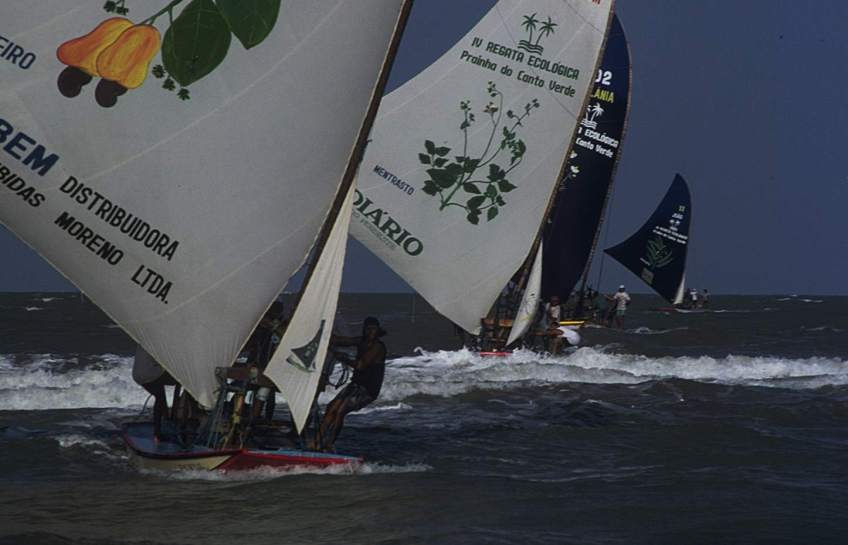 Leaders of first race returning. Regatta Day.